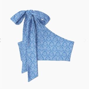 Summersalt Blue One-Shoulder Bikini Top